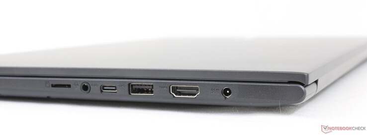 Just det: MicroSD-fack, 3,5 mm kombinationsljud, USB-C, USB-A 3.2 Gen. 1, HDMI 1.4