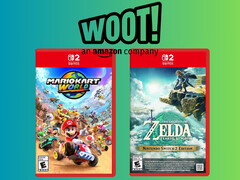 Mario Kart World och The Legend of Zelda: Tears of the Kingdom detaljhandelslådor med Woot-logotyp (Bildkälla: Amazon, Woot med redigeringar)