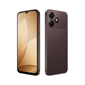 Oppo K14 Lite i färgen Stone Brown.