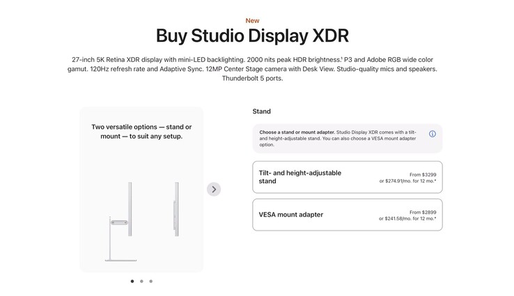 Apple Studio Display XDR med VESA-adapter kostar nu 400 USD mindre.
