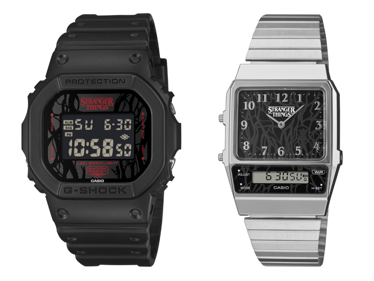 Klockorna Casio G-Shock DW5600STT-1 (vänster) och Vintage AQ800EST-1A (höger). (Bildkälla: Casio, redigerad)