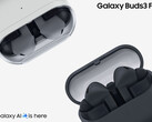 Galaxy Buds 3 FE kommer att finnas tillgängliga från och med den 5 september 2025. På bilden: två färger av de trådlösa öronsnäckorna. (Bildkälla: Samsung - redigerad)