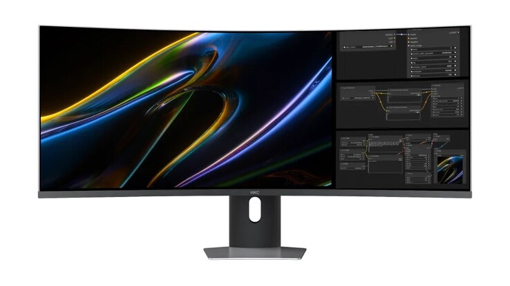 Denna mini-LED-spelmonitor har en upplösning på 5 760 × 2 160 pixlar.
