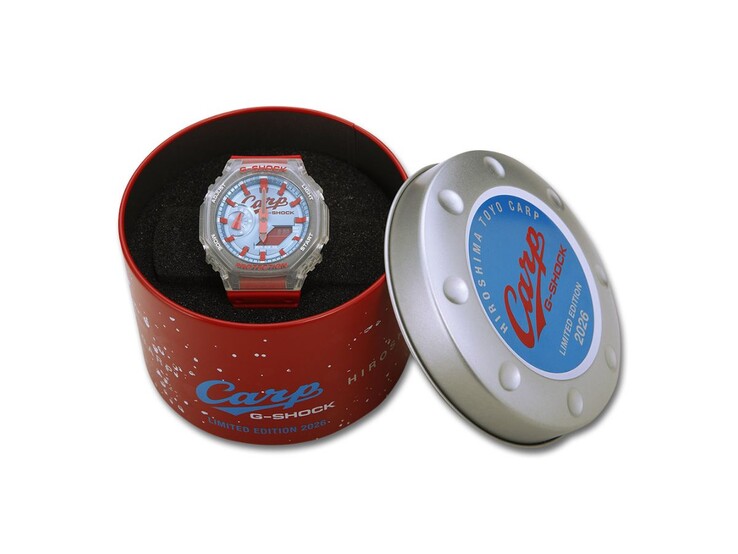 2026 Casio G-Shock x Hiroshima Toyo Carp GA-2100X. (Bildkälla: Hiroshima Toyo Carp butik)