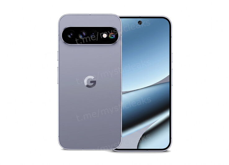AI-genererad rendering av den bakre designen av Pixel 11 Pro, som visar RGB LED-matrisen