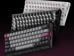 Iqunix EV63 Hall effect gaming keyboard i svart, svart med transparenta knappsatser och vitt med transparenta knappsatser.