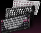 Iqunix EV63 Hall effect gaming keyboard i svart, svart med transparenta knappsatser och vitt med transparenta knappsatser.