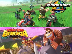 Donkey Kong Bananza och Mario Kart World-figurer (Bildkälla: Nintendo of America edits)