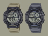 Klockorna Casio AE-1000W-5AV (till vänster) och AE-1000W-8AV (till höger) förväntas lanseras i maj. (Bildkälla: Casio)