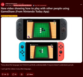 Nintendo idag! Switch 2 GameShare demo (Bildkälla: skärmdump, Switch 2 subreddit)