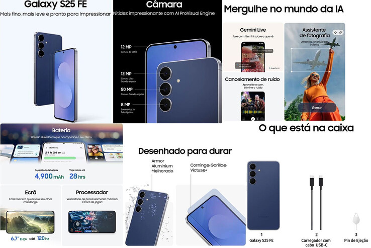 Reklambilder på Samsung Galaxy S25 FE från listningen (Bildkälla: MediaMarkt)
