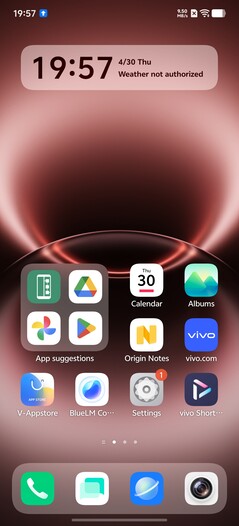 Vivo X300 Ultra: Startskärm