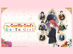 Promobilden för Gorilla God's Go-To Girl visar upp huvudrollsinnehavaren och hennes friare. (Bildkälla: Kadokawa)