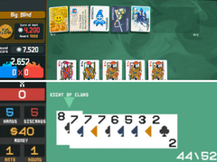 En skärmdump från Balatro (ovan), medan en skärmdump från 