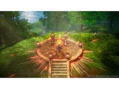 En skärmdump från Dragon Quest I och II HD-2D remake-samlingen som visar spelets unika konststil. (Bildkälla: Square Enix)
