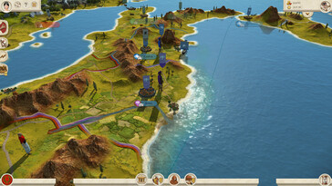 En bild som visar världskartan i Total War: Rome Remastered.