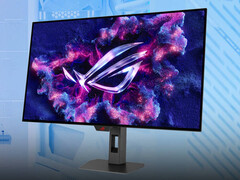 ROG Strix OLED XG32UCWMG är ett snabbare alternativ till den billigare XG32UCWG. (Bildkälla: Asus - redigerad)