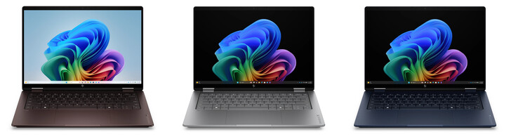 HP reserverar Deep Espresso för AMD-modeller och Meteor Silver för Intel-alternativ, från vänster till höger...
