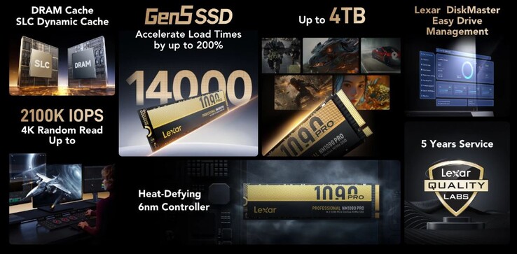 PCIe 5.0 SSD levereras med Lexars DiskMaster-programvara (Bildkälla: Lexar)