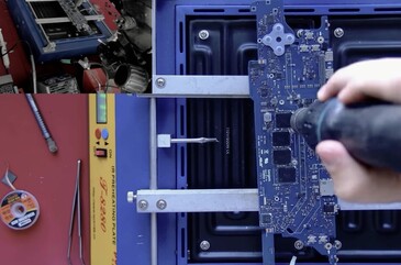 Processen innebar en hel del lödning och avlödning.