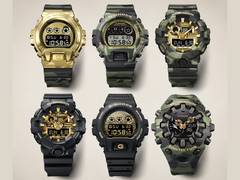 Casios klockor i mönstret ”bold-camo”.