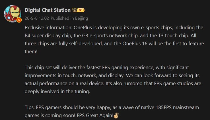 Digital Chat Stations rapport om de tre egna OnePlus-chipsen (maskinöversatt)