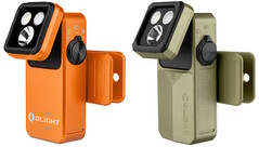 Olight Oclip 2 Pro (L) och Oclip 2 Ultra (R) har lutbara huvuden och vridbara klämmor för smidig ljusriktning.
