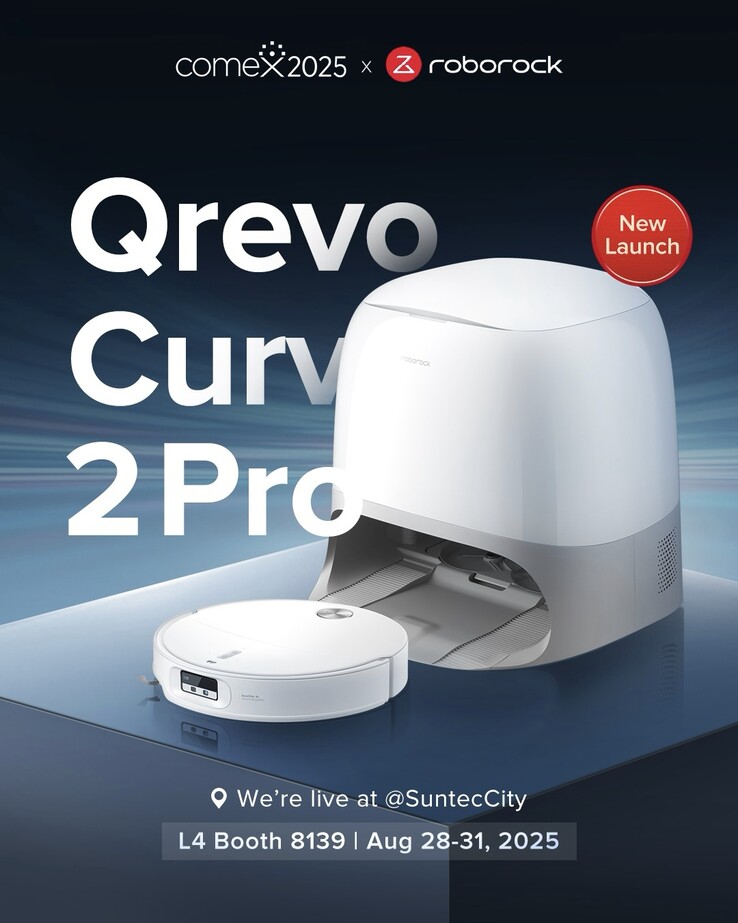Robotdammsugaren Roborock Qrevo Curv 2 Pro. (Bildkälla: Roborock via Facebook)