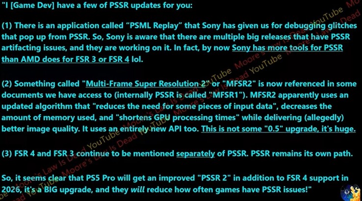 Sony förbereder enligt uppgift PSSR2 för PS5 Pro nästa år. (Bildkälla: Moores lag är död)