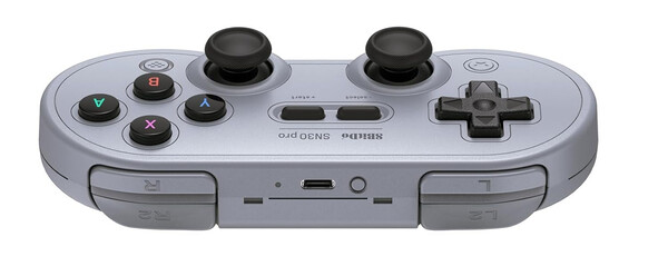 Parknappen på 8BitDo-styrenheter är den runda knappen bredvid USB-porten. (Bildkälla: 8BitDo)