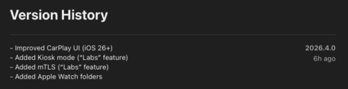Releaseanteckningarna för Home Assistant-appen version 2026.4.0 för iOS