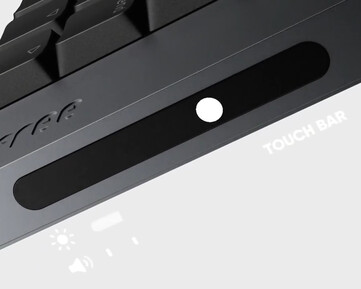 Lofree Flow 2 touch bar kommer att konfigureras till skärmens ljusstyrka och volym som standard. (Bildkälla: Lofree)