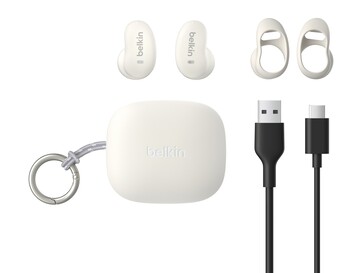 Innehållet i förpackningen till SoundForm Anywhere-öronsnäckorna. (Bildkälla: Belkin)
