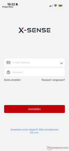 Logga in på X-Sense-appen