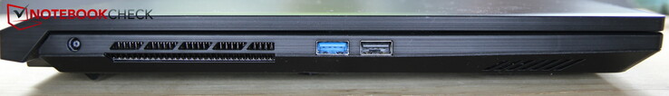 Till vänster: ström, USB-A 3.0, USB-A 2.0