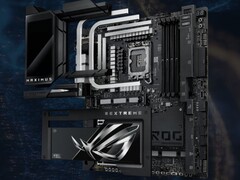 En rendering av moderkortet ASUS ROG Maximus Z890 Extreme