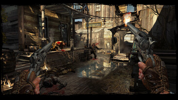 På bilden: En skärmdump från Call of Juarez: Gunslinger.