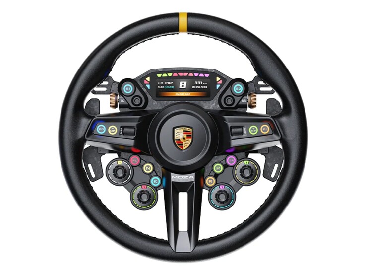 Officiellt licensierad Porsche Sim Racing-styrratt. (Bildkälla: Moza)