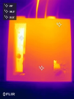 Minisforum MS-02 Ultra under stresstest (ovansida)
