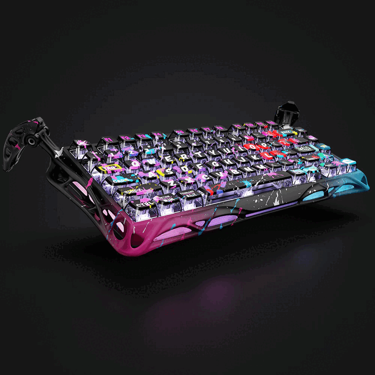 Gravastar Mercury V75 Pro Neon Graffiti Edition har en trådbunden polling på 8 000 Hz och en svarstid på 0,125 ms (Bildkälla: Gravastar)