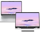 HP Chromebook Plus 14 och HP Chromebook Plus x360 14 i Glacier Silver. (Bildkälla: HP)