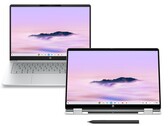HP Chromebook Plus 14 och HP Chromebook Plus x360 14 i Glacier Silver. (Bildkälla: HP)