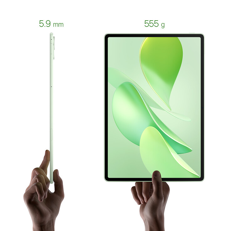 Huawei MatePad 12 X 2025 är en surfplatta på 183 mm (7,2 tum) x 270 mm (10,98 tum) som är 5,9 mm tjock. (Bildkälla: Huawei)