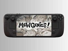 Mewgenics logotyp och Steam Deck. 