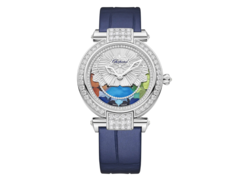 Chopard Imperiale Four Seasons (bilden) levereras med fyra utbytbara alligatorläderarmband i olika färger. (Bildkälla: Chopard)