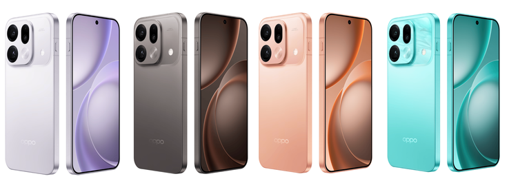 Find X9s Pro:s officiella renderingar i alla färgalternativ.