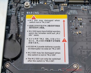 Viktig anmärkning vid användning av en U.2 SSD