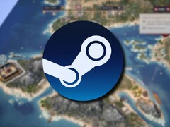En bild från spelet Expeditions: Rome och Steam-logotypen. (Bildkälla: Steam)