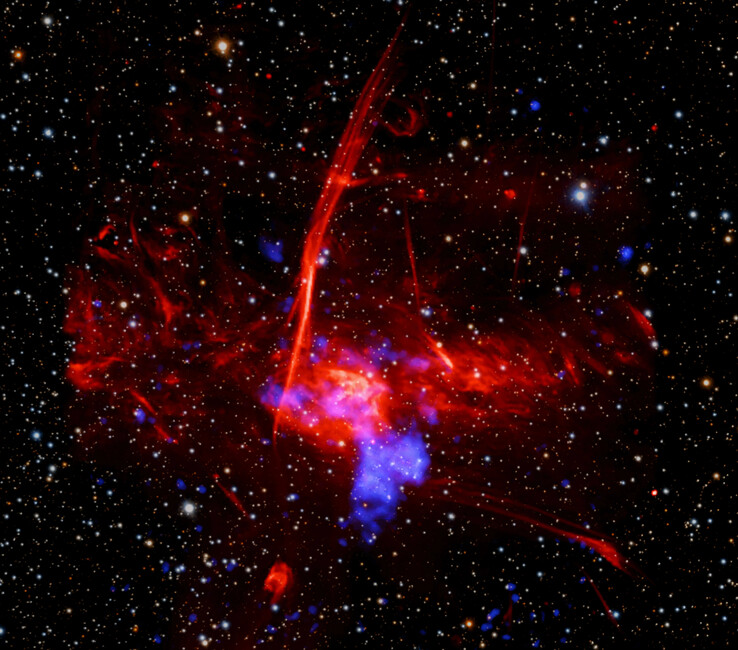 En bild av supernovan tagen av Chandra-teleskopet.