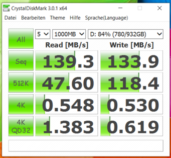 CrystalDiskMark 3: Seagate Barracuda Pro HDD